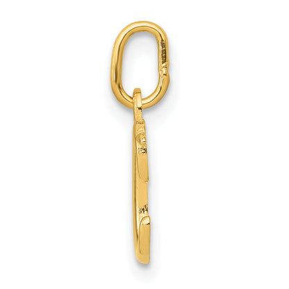 10K Yellow Gold Letter C Initial Charm