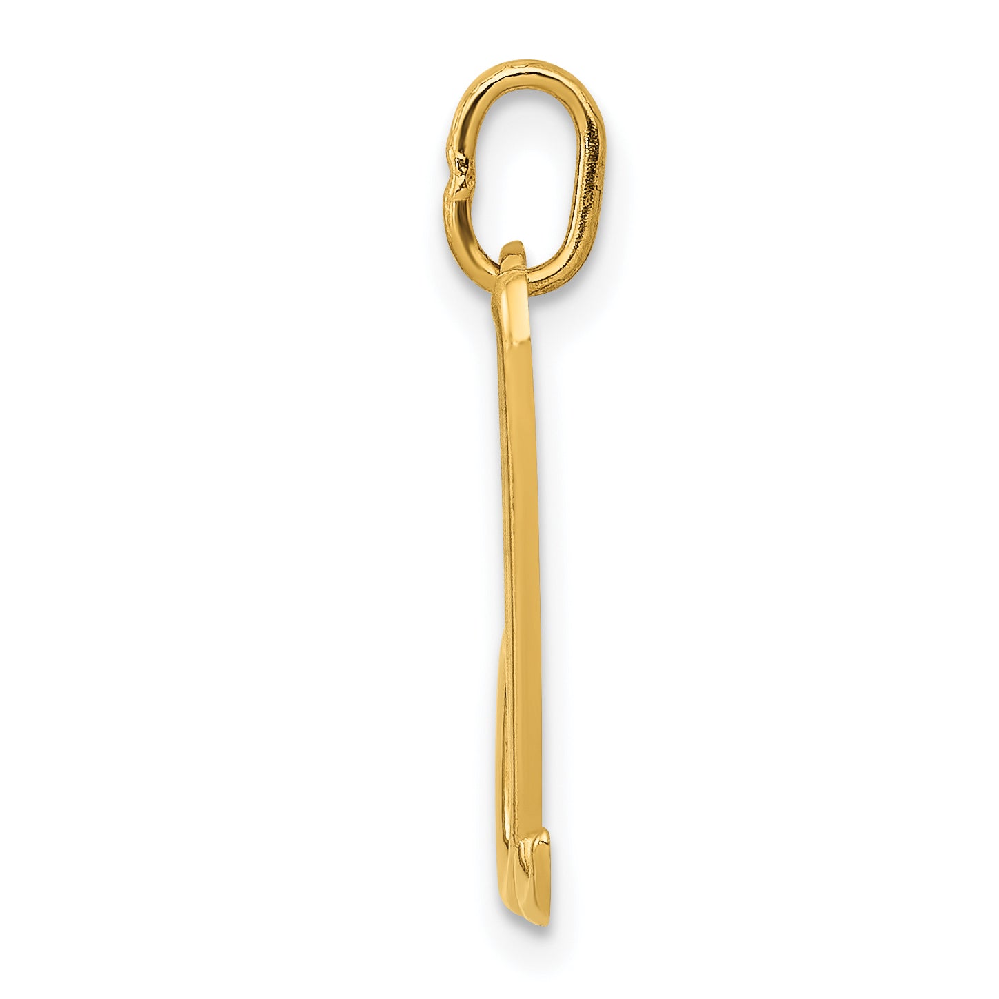 10K Yellow Gold Letter D Initial Charm