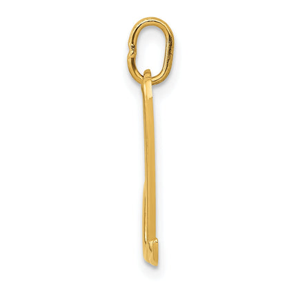 10K Yellow Gold Letter D Initial Charm