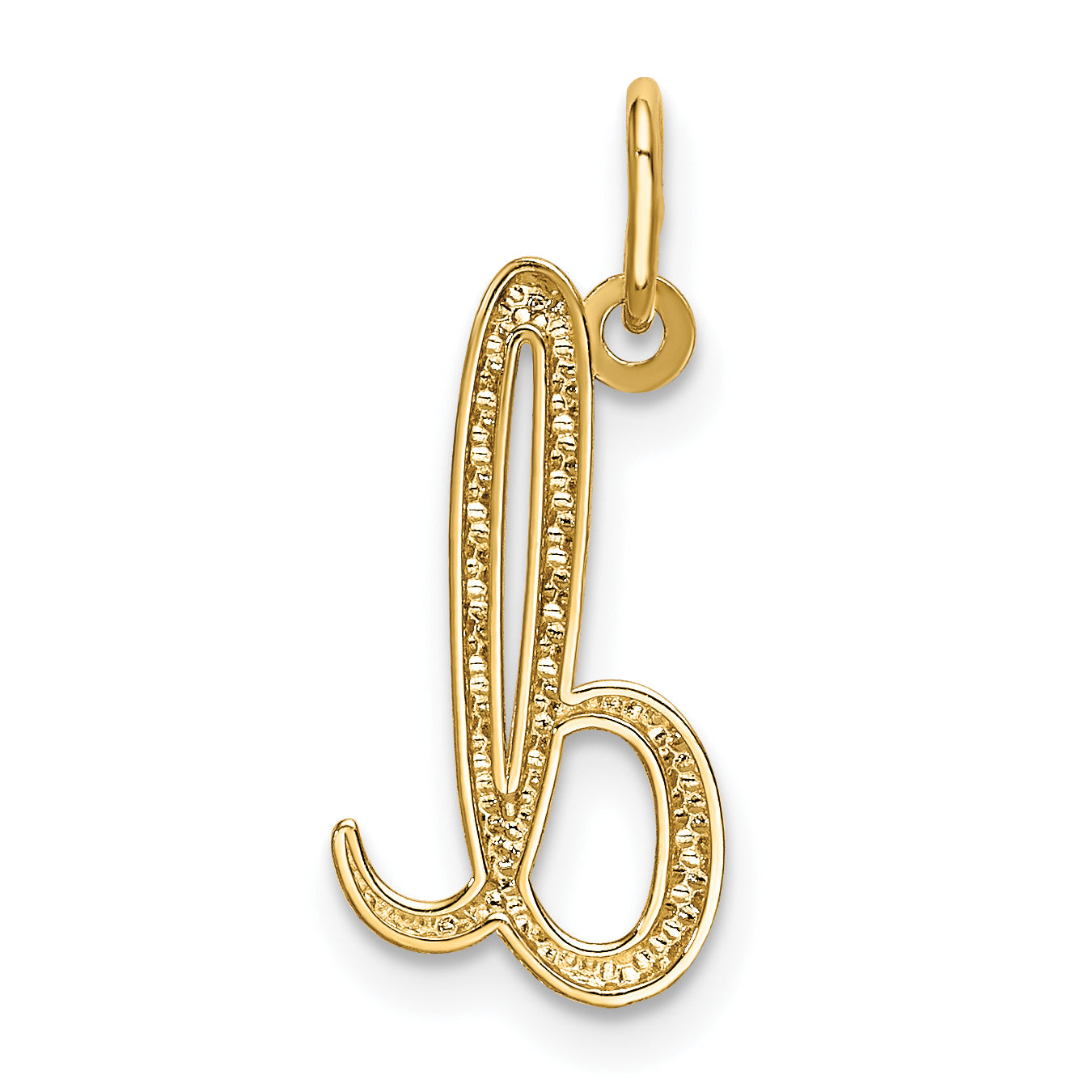 10K Yellow Gold Letter D Initial Charm