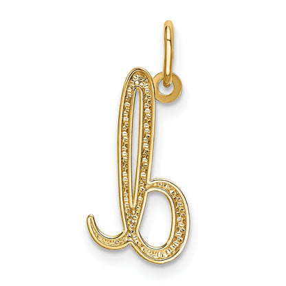 10K Yellow Gold Letter D Initial Charm