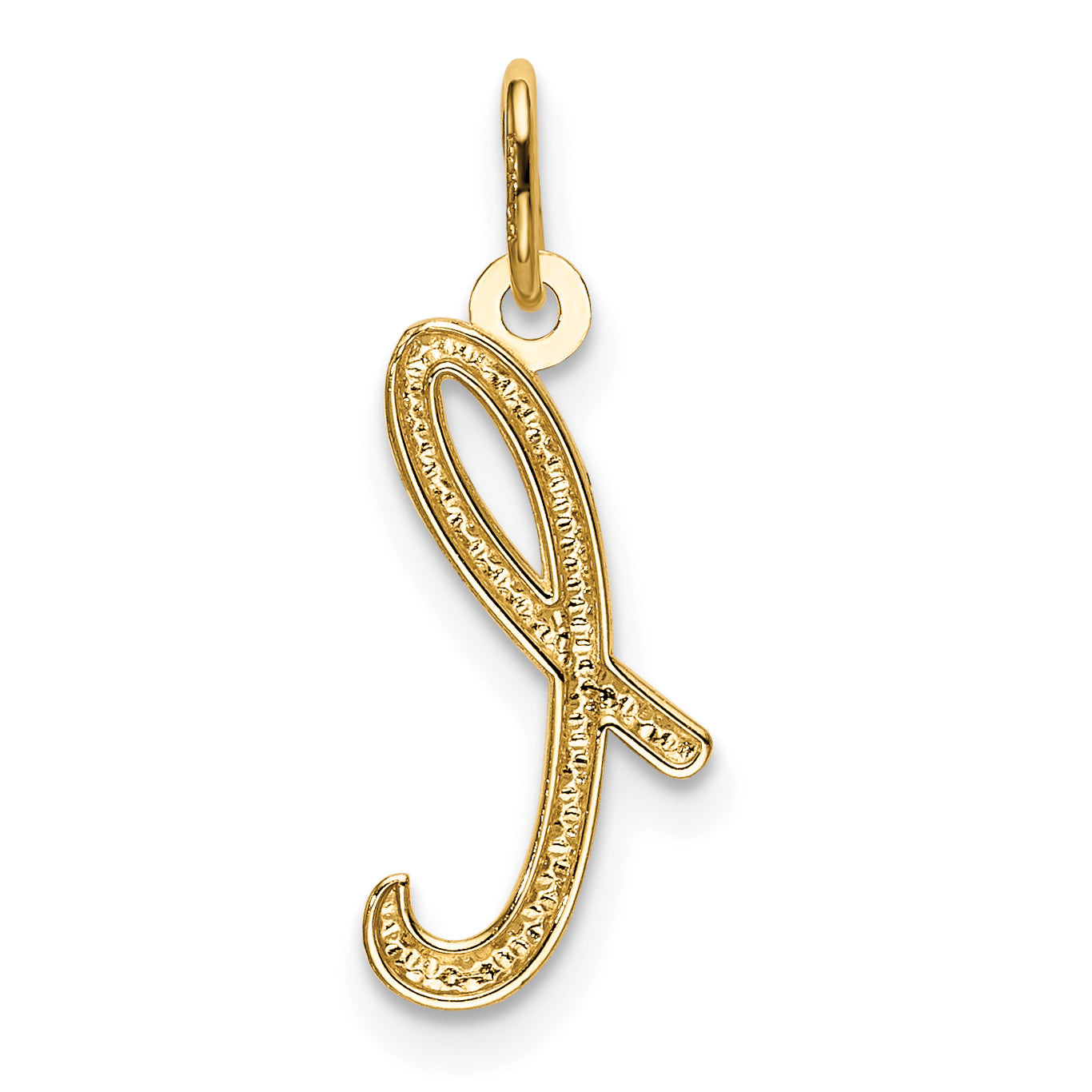 10K Yellow Gold Letter L Initial Charm