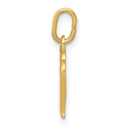 10K Yellow Gold Letter M Initial Charm