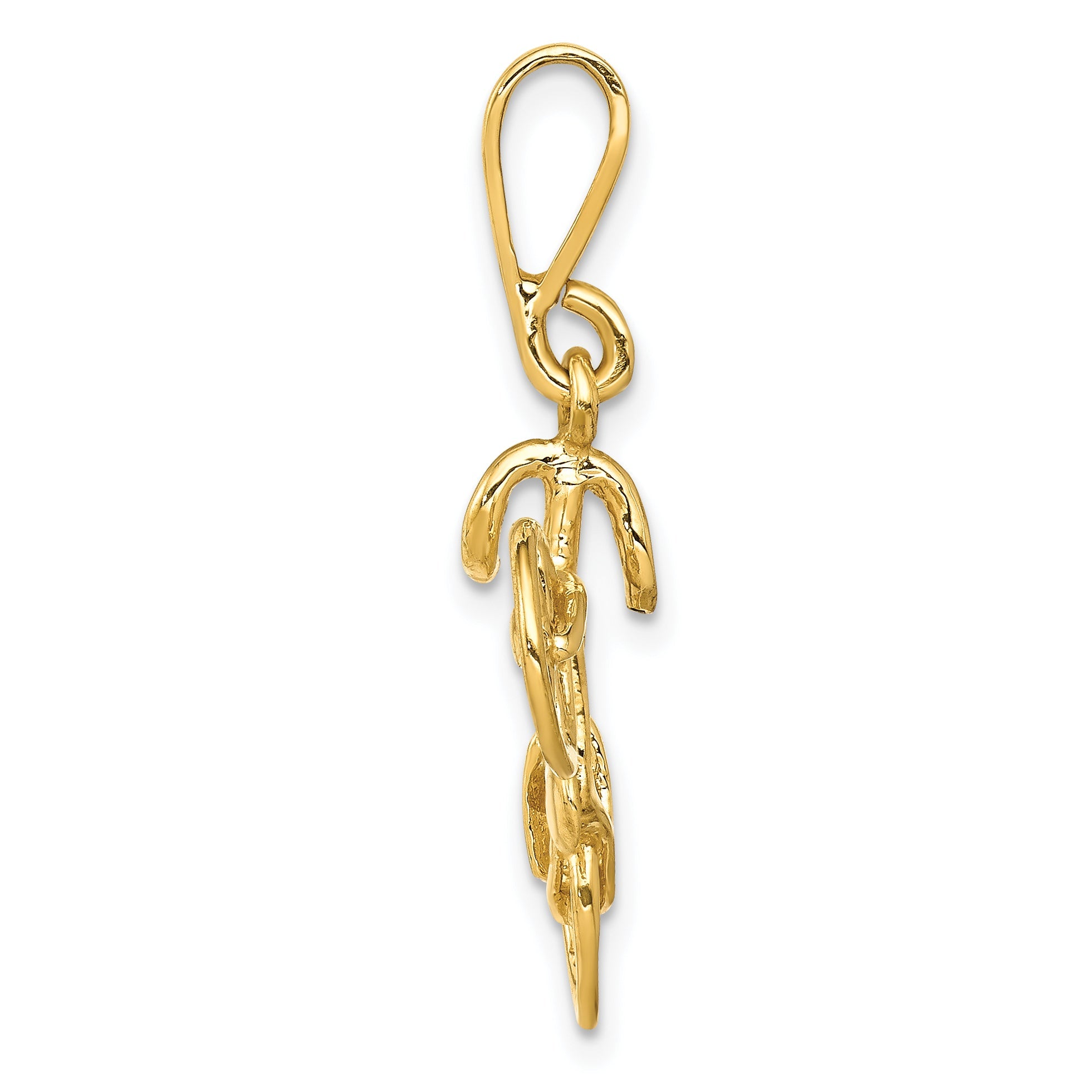 10K Yellow Gold 10Kt Polished Bicycle Pendant