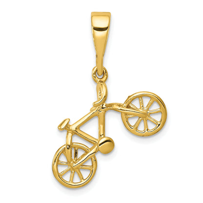10K Yellow Gold 10Kt Polished Bicycle Pendant