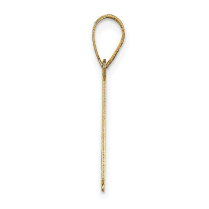 10K Yellow Gold 10K Polished Etched Letter A Initial Pendant