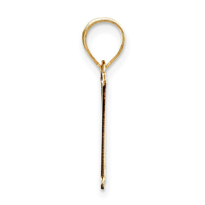 10K Yellow Gold 10K Polished Etched Letter H Initial Pendant