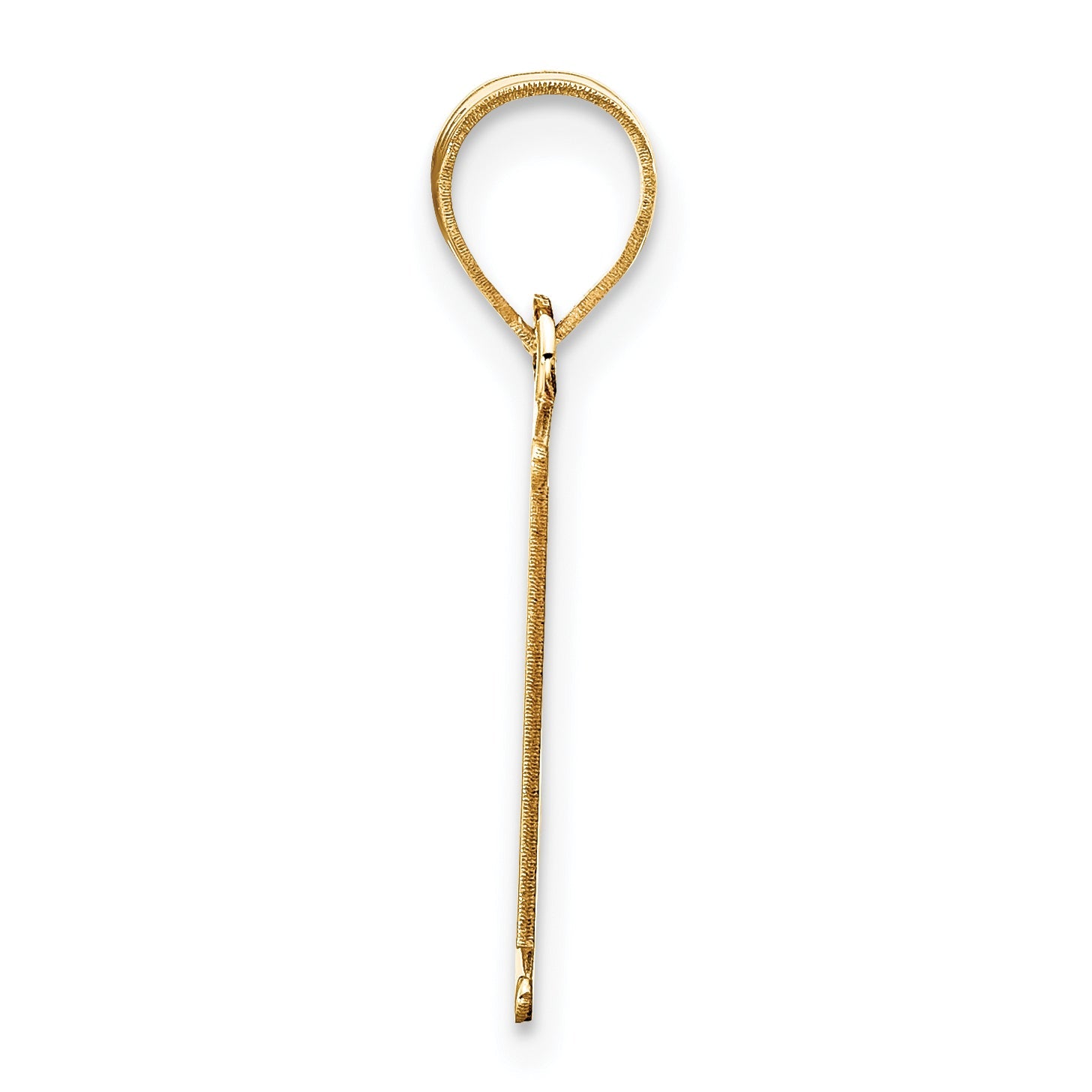 10K Yellow Gold 10K Polished Etched Letter L Initial Pendant