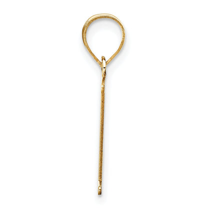 10K Yellow Gold 10K Polished Etched Letter L Initial Pendant