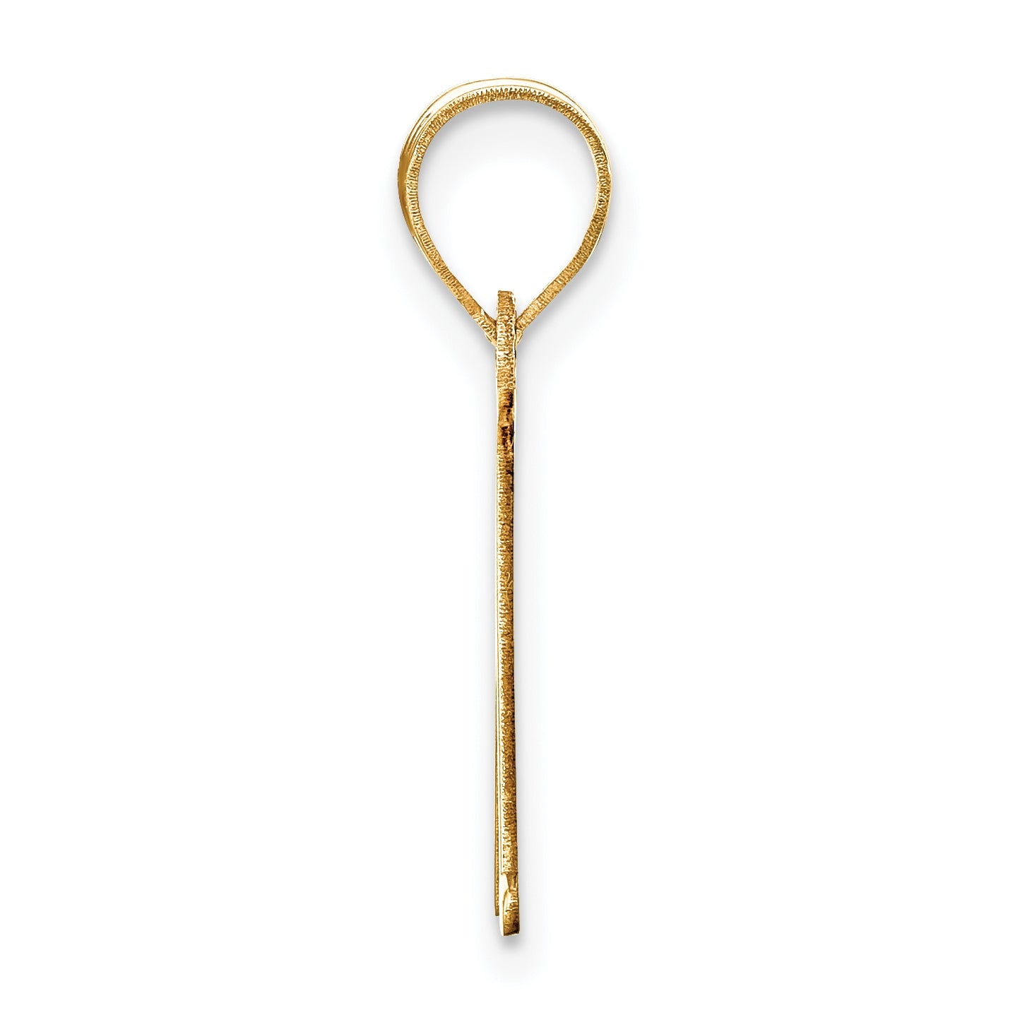 10K Yellow Gold 10K Polished Etched Letter M Initial Pendant