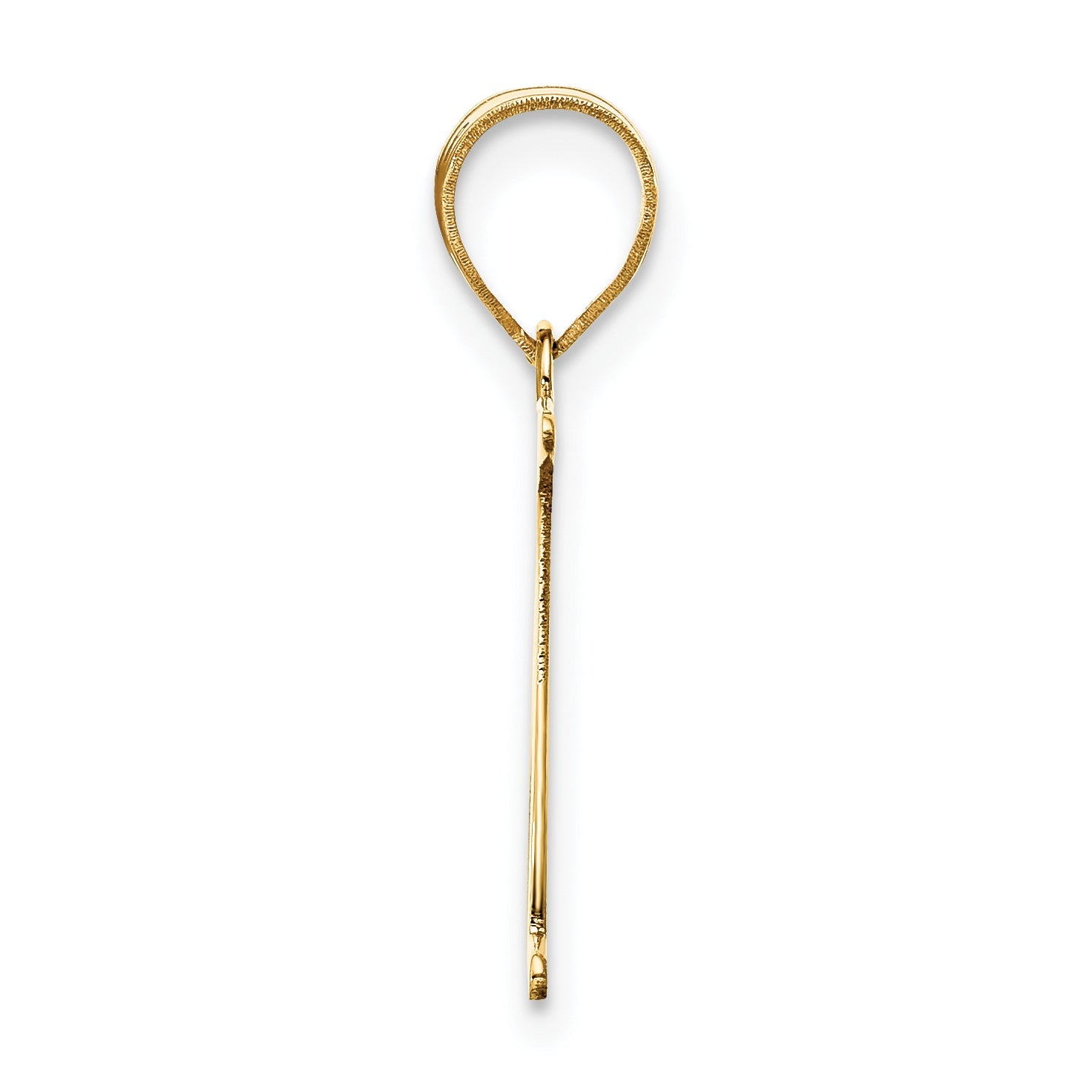 10K Yellow Gold 10K Polished Etched Letter N Initial Pendant