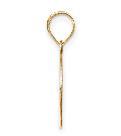 10K Yellow Gold 10K Polished Etched Letter O Initial Pendant