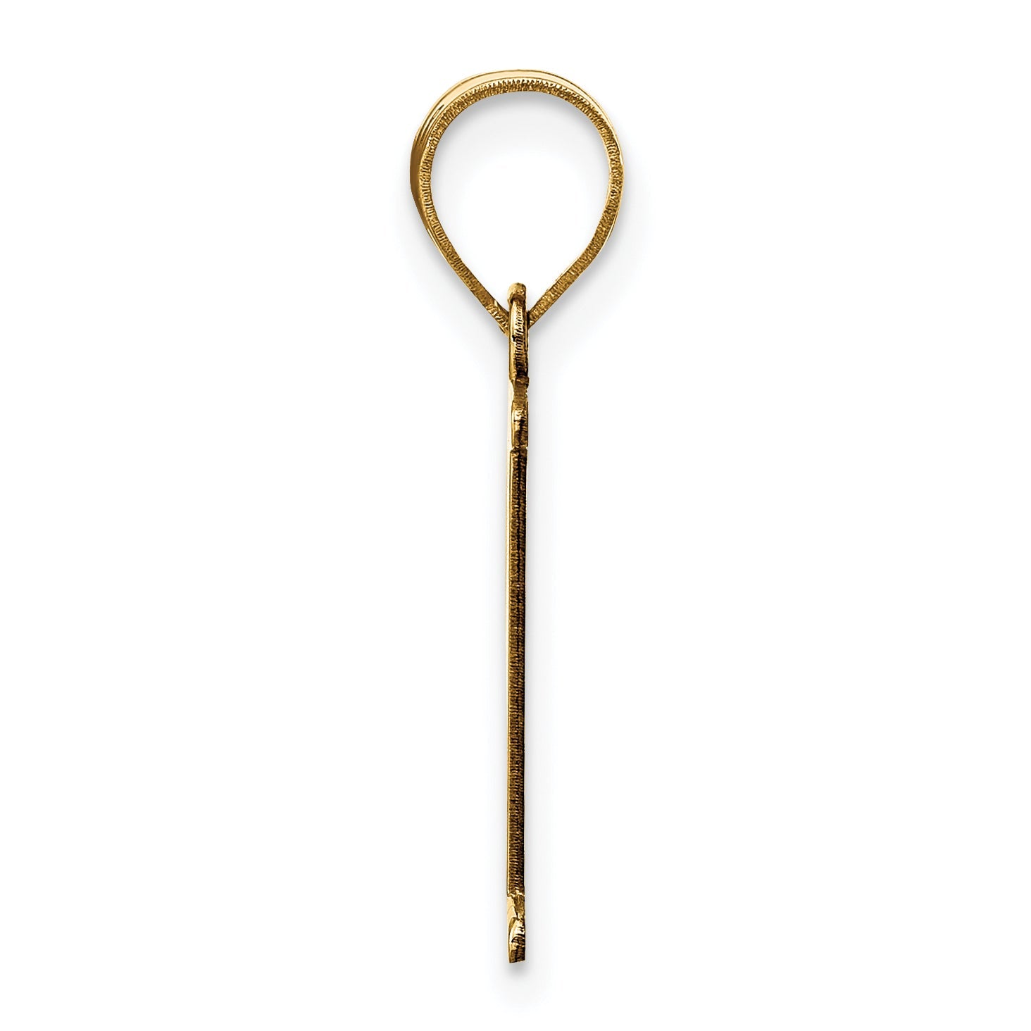 10K Yellow Gold 10K Polished Etched Letter P Initial Pendant