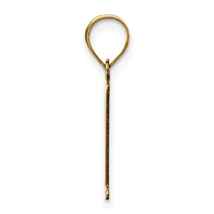 10K Yellow Gold 10K Polished Etched Letter P Initial Pendant