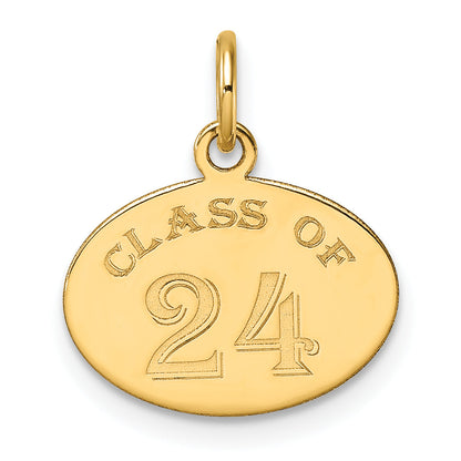 10K Yellow Gold Oval Class Of 2025 Charm