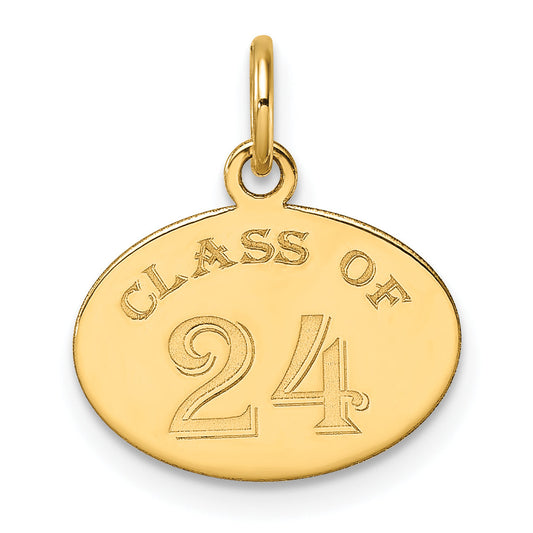 10K Yellow Gold Oval Class Of 2026 Charm