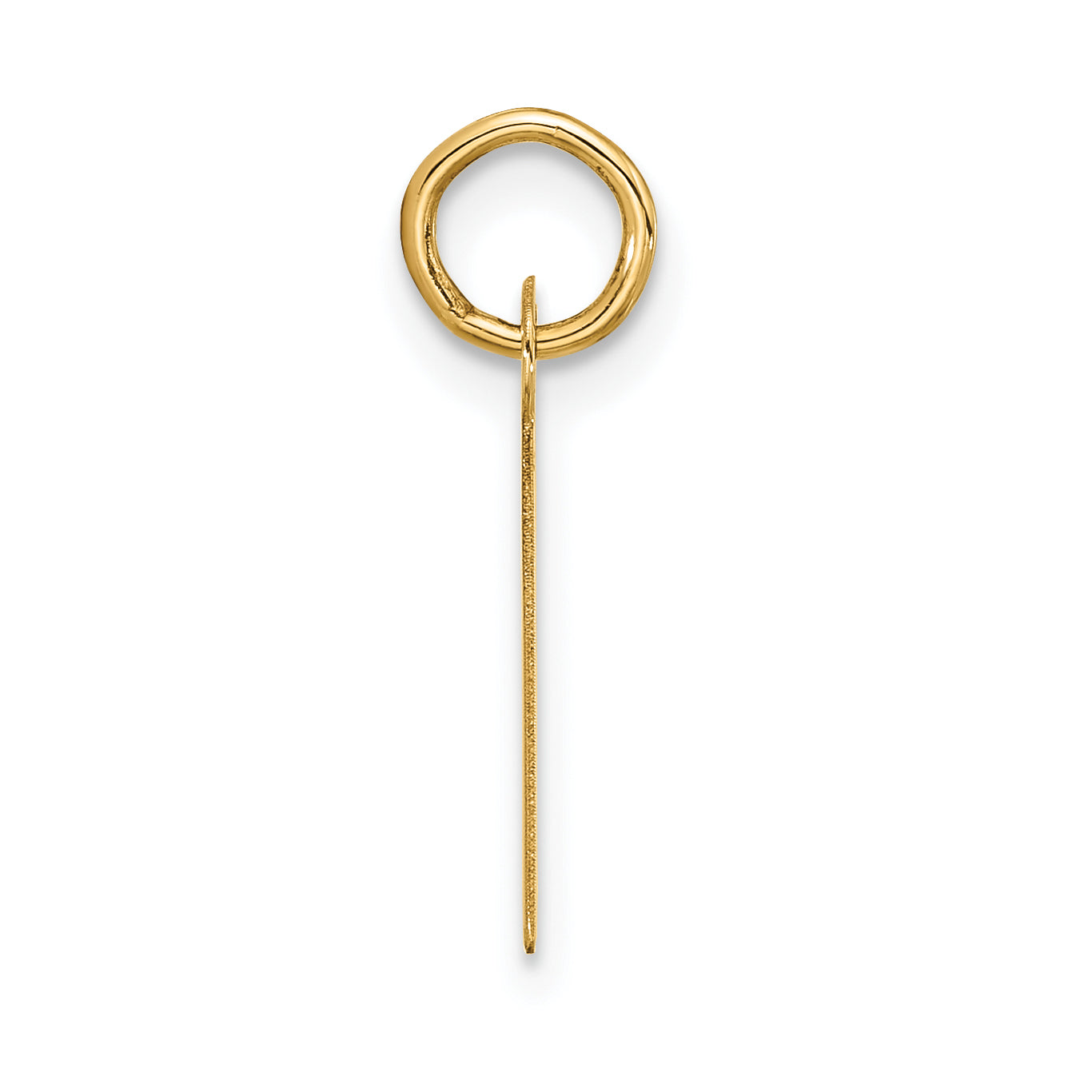 10K Yellow Gold Large Slanted Block Initial A Charm