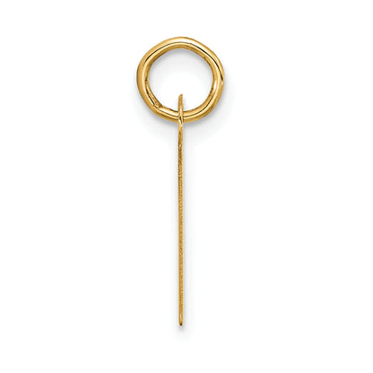 10K Yellow Gold Large Slanted Block Initial A Charm