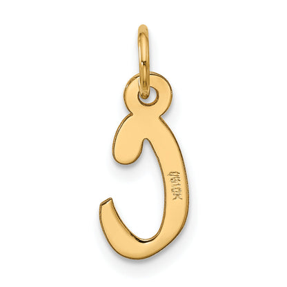 10K Yellow Gold Large Slanted Block Initial C Charm