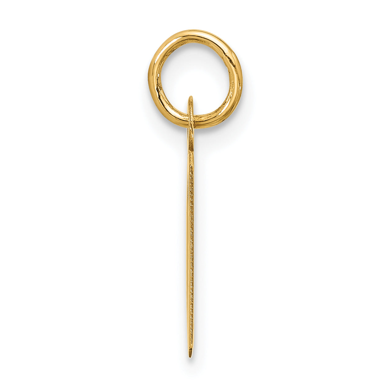 10K Yellow Gold Large Slanted Block Initial D Charm