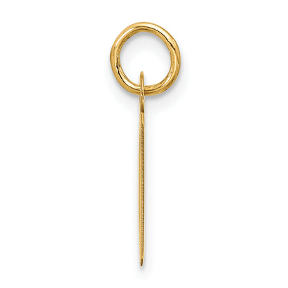 10K Yellow Gold Large Slanted Block Initial D Charm