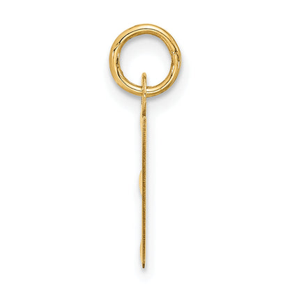 10K Yellow Gold Large Slanted Block Initial E Charm