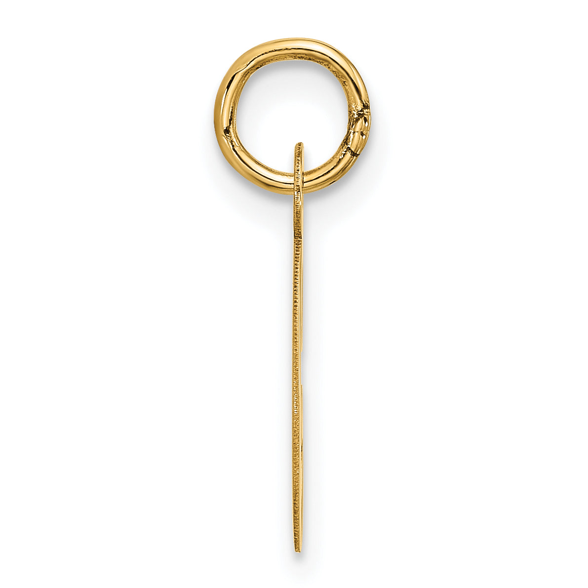 10K Yellow Gold Large Slanted Block Initial G Charm