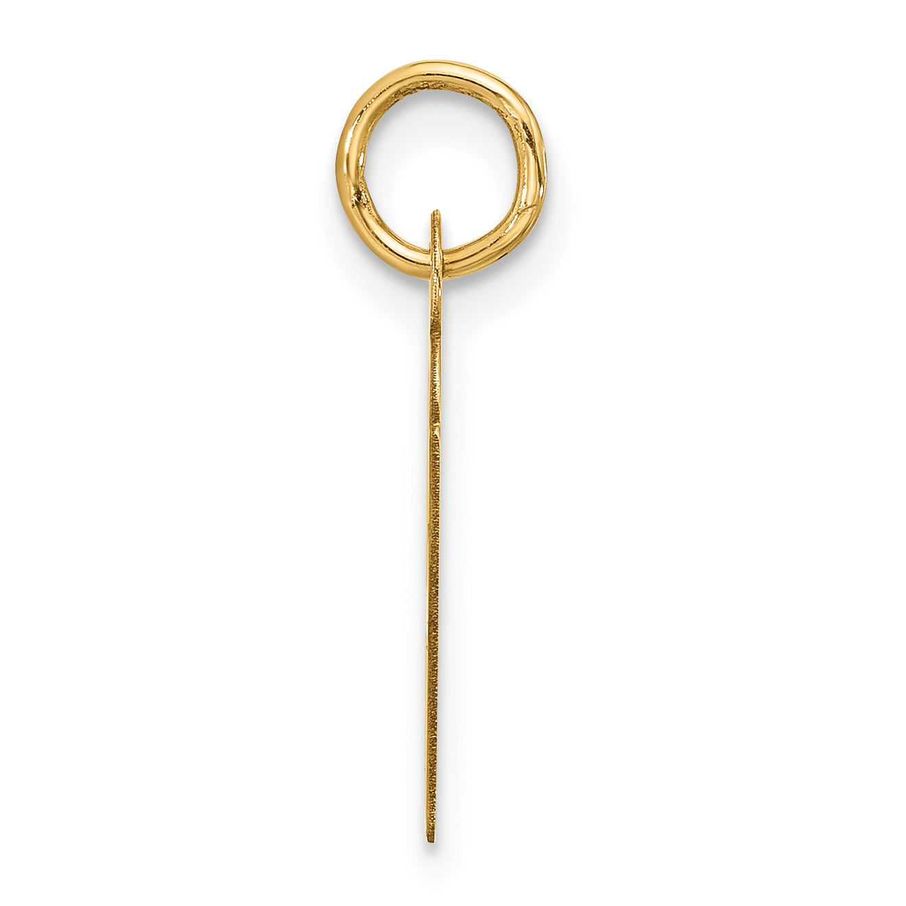 10K Yellow Gold Large Slanted Block Initial H Charm