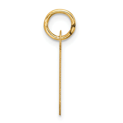 10K Yellow Gold Large Slanted Block Initial J Charm