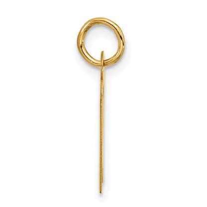 10K Yellow Gold Large Slanted Block Initial K Charm
