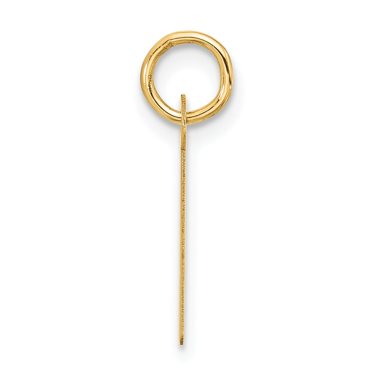 10K Yellow Gold Large Slanted Block Initial L Charm