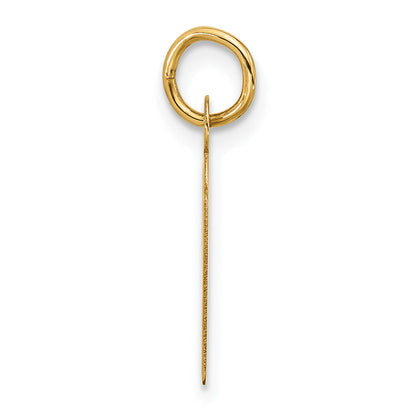 10K Yellow Gold Large Slanted Block Initial N Charm