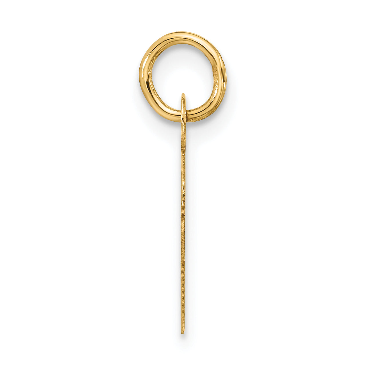 10K Yellow Gold Large Slanted Block Initial P Charm