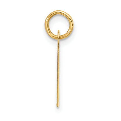 10K Yellow Gold Large Slanted Block Initial R Charm