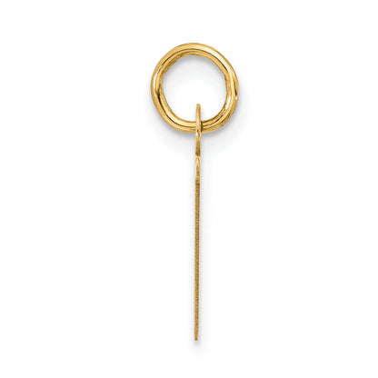 10K Yellow Gold Large Slanted Block Initial T Charm