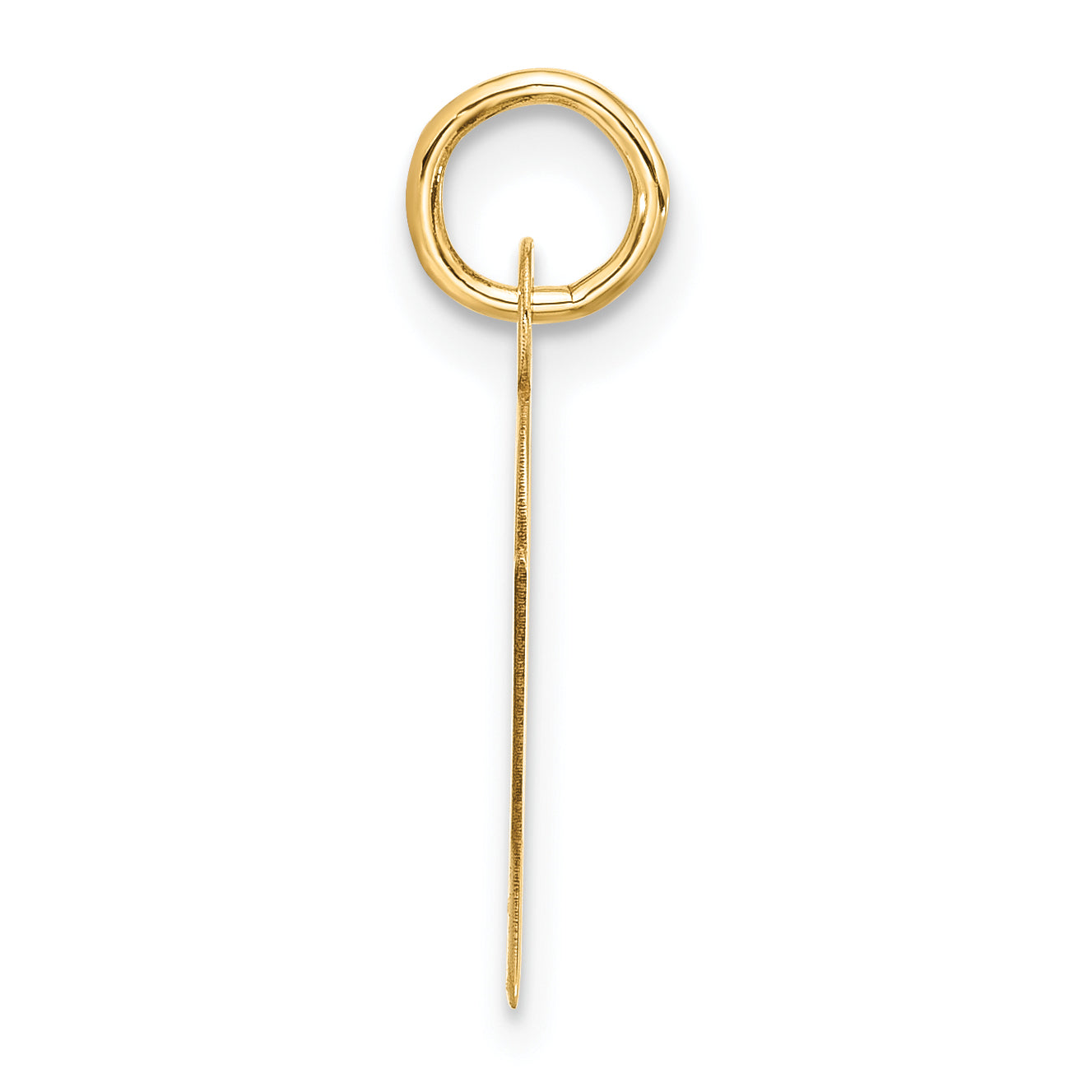 10K Yellow Gold Large Slanted Block Initial Y Charm