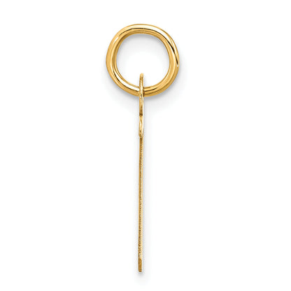 10K Yellow Gold Large Slanted Block Initial Z Charm