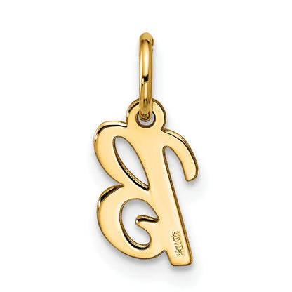 10K Yellow Gold Small Script Initial B Charm