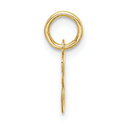 10K Yellow Gold Small Script Initial E Charm