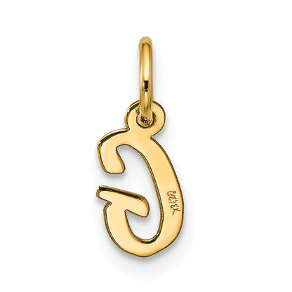 10K Yellow Gold Small Script Initial G Charm