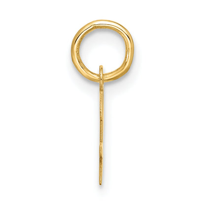 10K Yellow Gold Small Script Initial H Charm