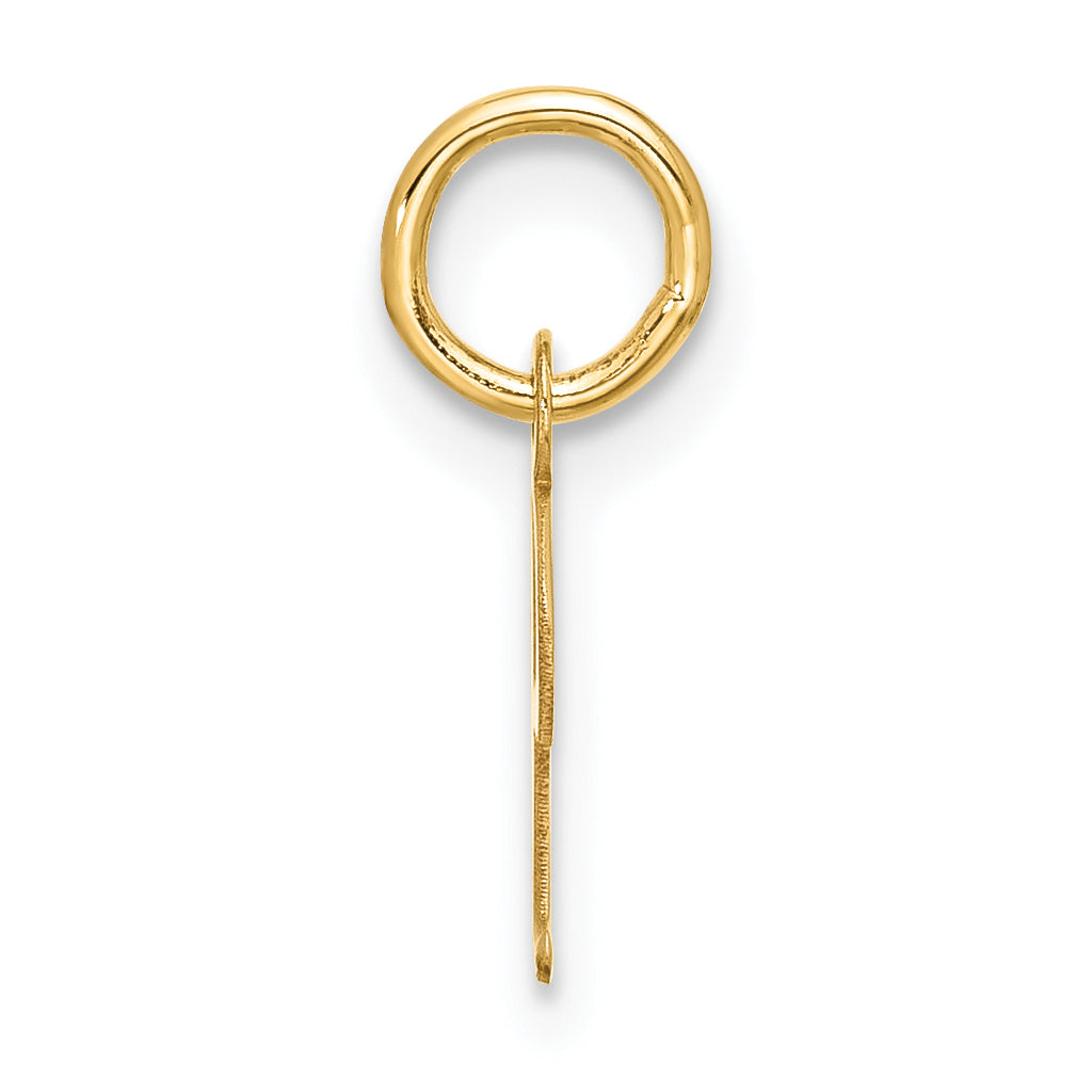 10K Yellow Gold Small Script Initial I Charm