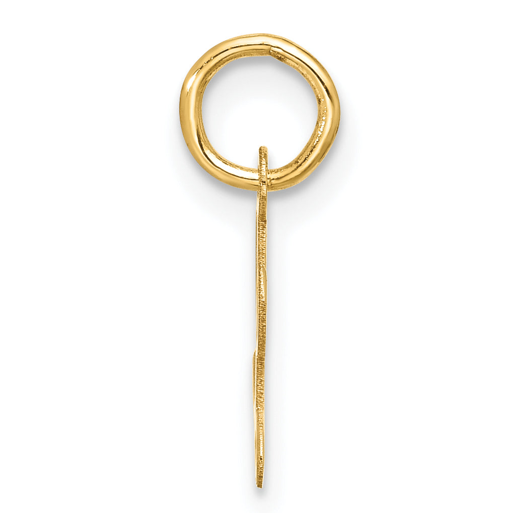 10K Yellow Gold Small Script Initial L Charm