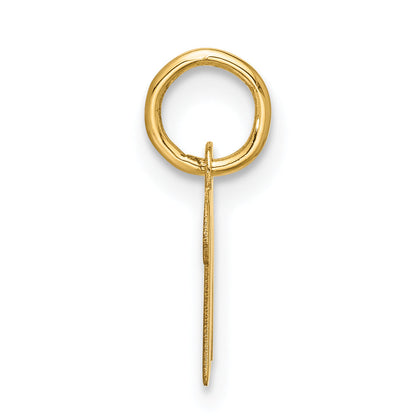 10K Yellow Gold Small Script Initial M Charm