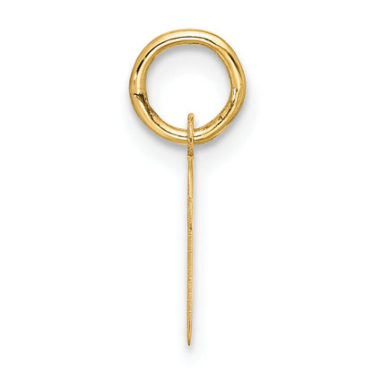 10K Yellow Gold Small Script Initial P Charm