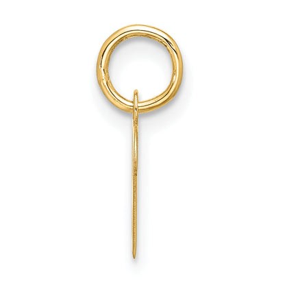 10K Yellow Gold Small Script Initial R Charm