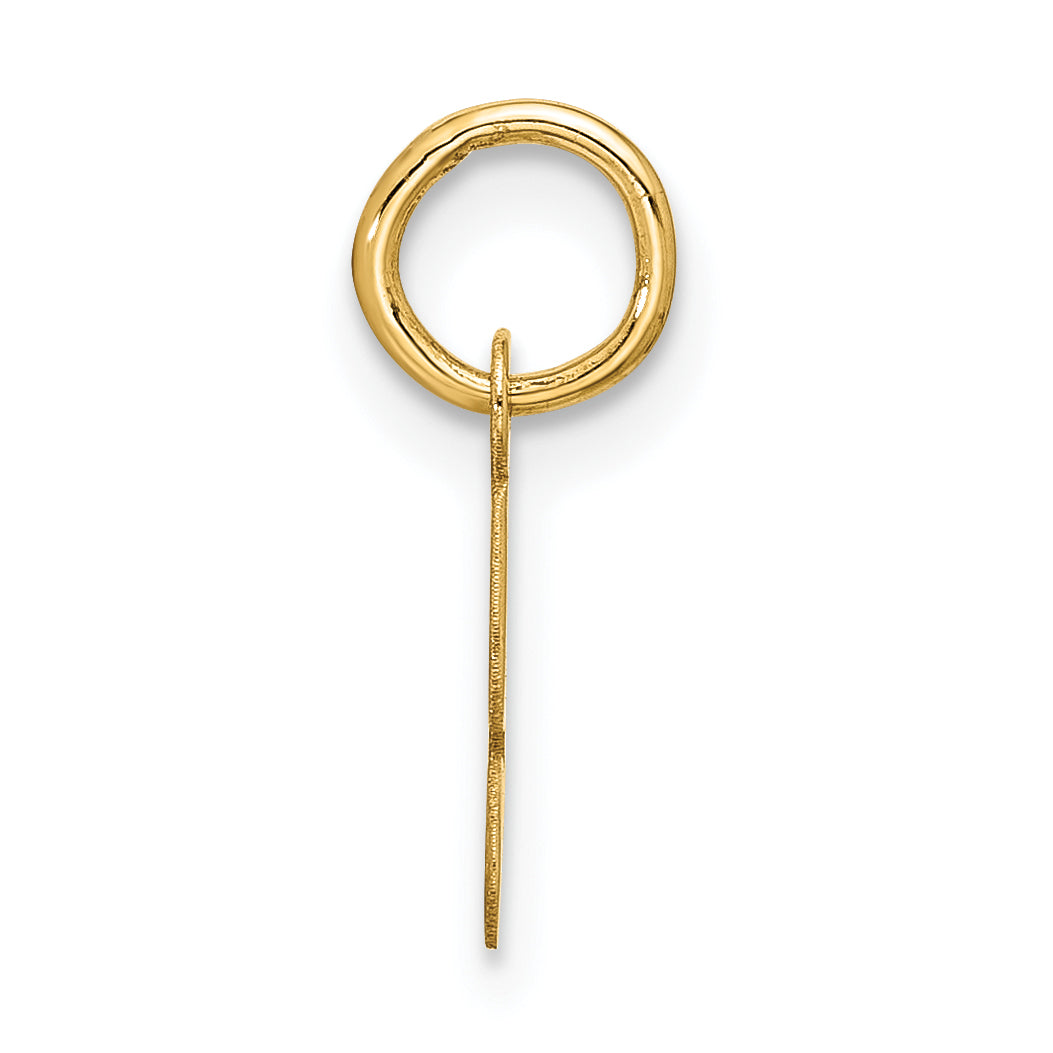 10K Yellow Gold Small Script Initial S Charm