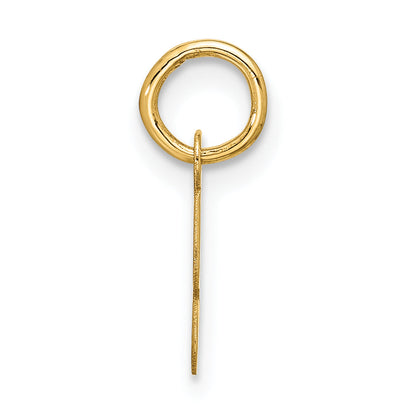 10K Yellow Gold Small Script Initial S Charm