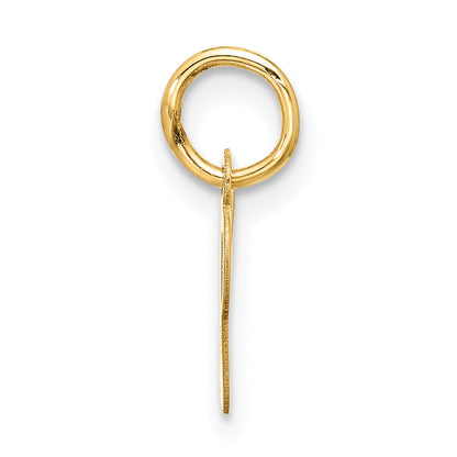 10K Yellow Gold Small Script Initial U Charm