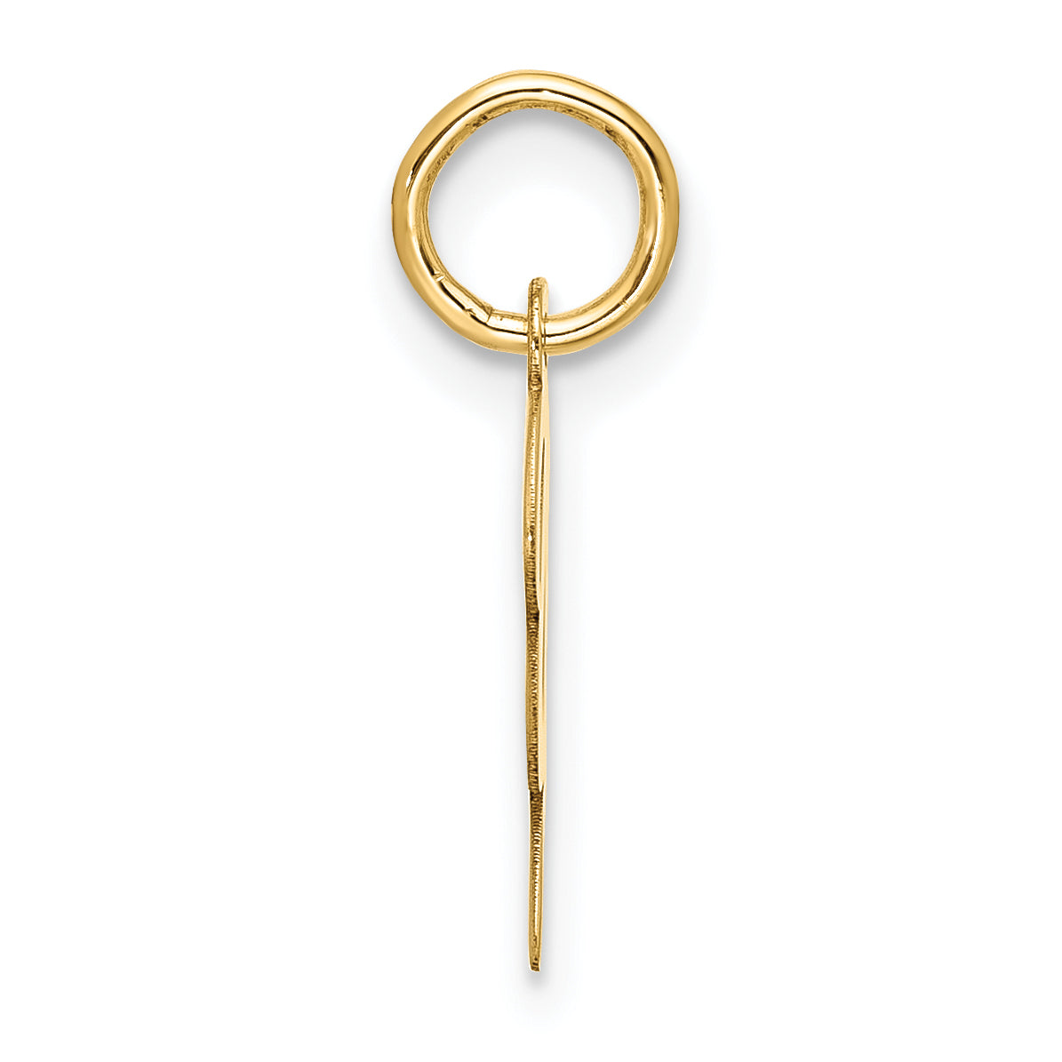 10K Yellow Gold Small Script Initial Y Charm